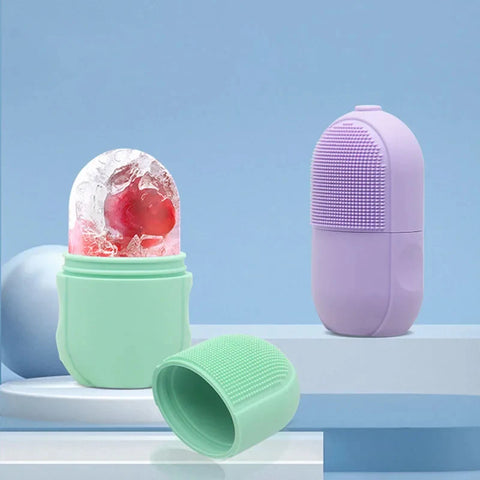 3 in 1 Silicon Face ice Roller box packing(Random Color)