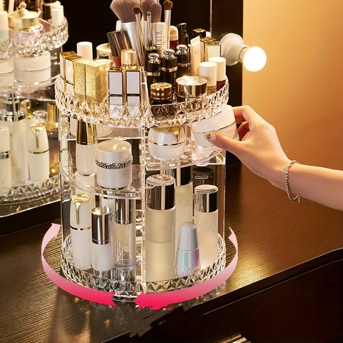 360-Degree Rotating Makeup Organizer