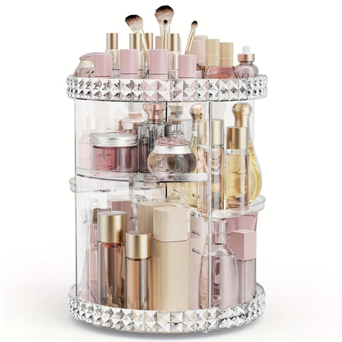 360-Degree Rotating Makeup Organizer