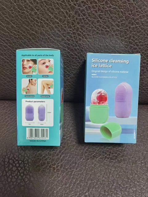 3 in 1 Silicon Face ice Roller box packing(Random Color)