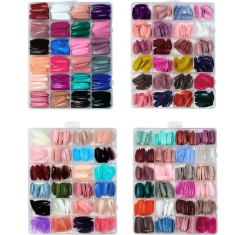 24 Different Colors Nails, 576 pcs Nails With Box