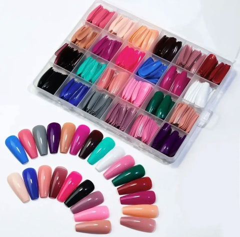 24 Different Colors Nails, 576 pcs Nails With Box